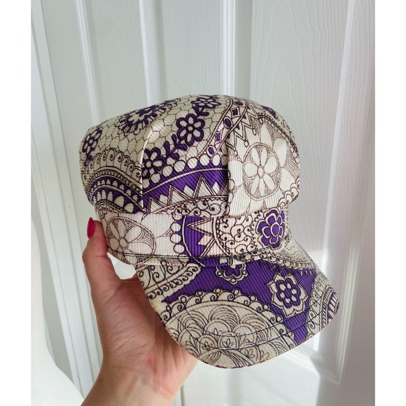 RARE 60s Deadstock True Hippie/Counterculture Psychedelic Mandala Newsboy Hat - Picture 6 of 7